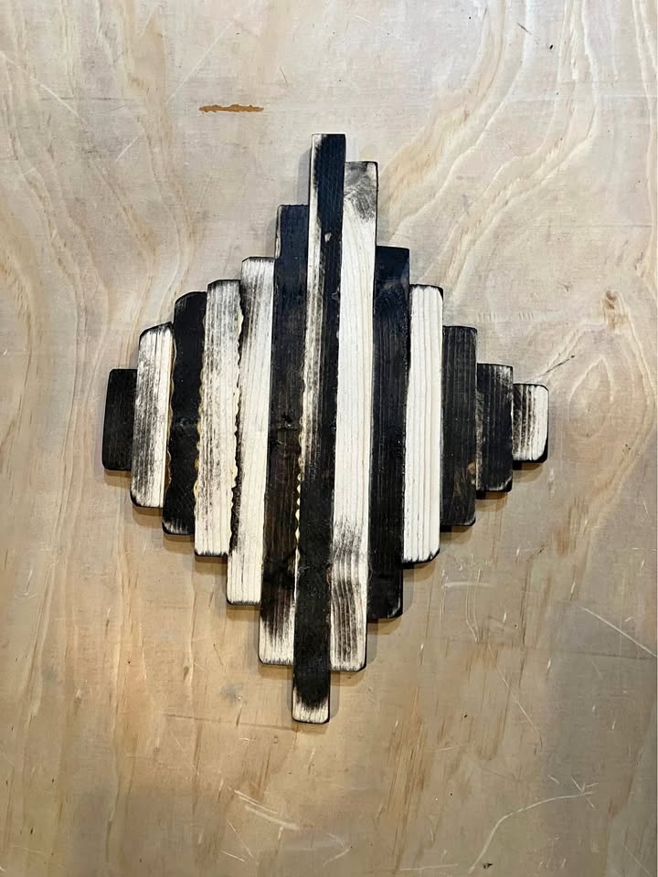 Homemade wooden wall art (small)