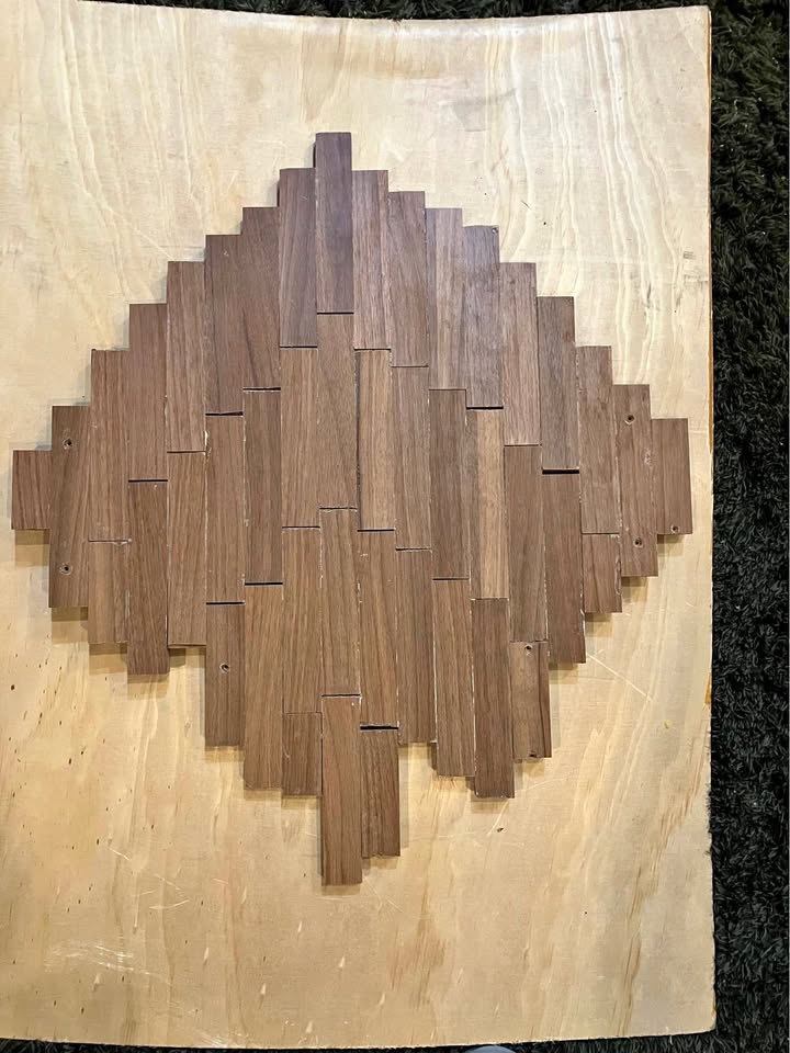Homemade wooden wall art
