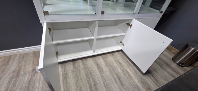 Glass Display Cabinet with Storage - photo 4