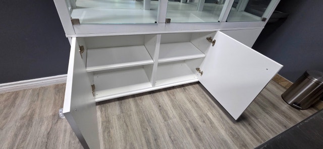 Glass Display Cabinet with Storage - photo 5