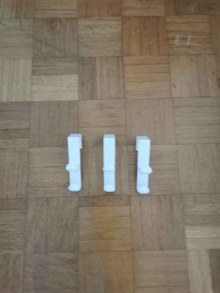 3 White Over-the-Door Hooks - photo 2