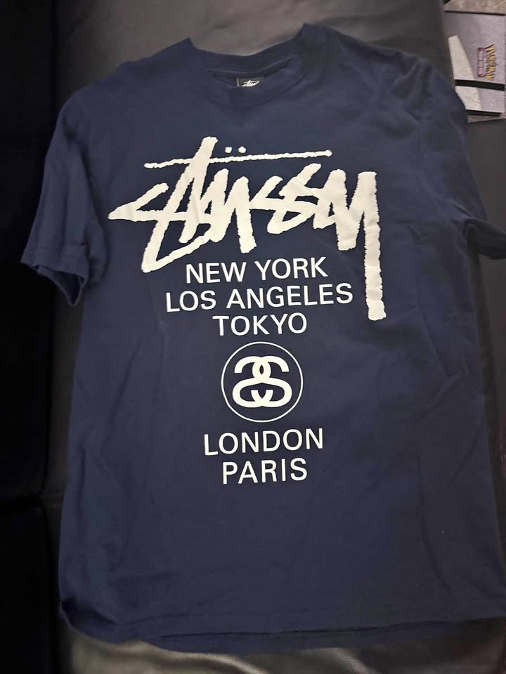 Stussy World Tour Tee - Navy Blue