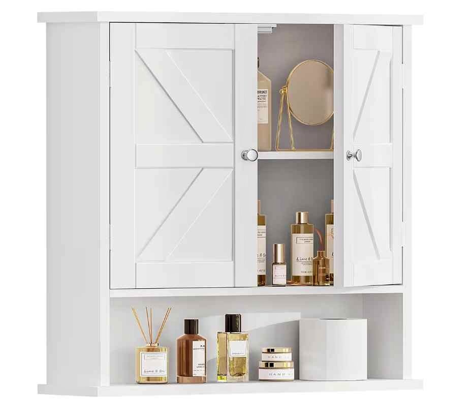 Wall mounted Cabinet Barn Door Adjustable Shelf