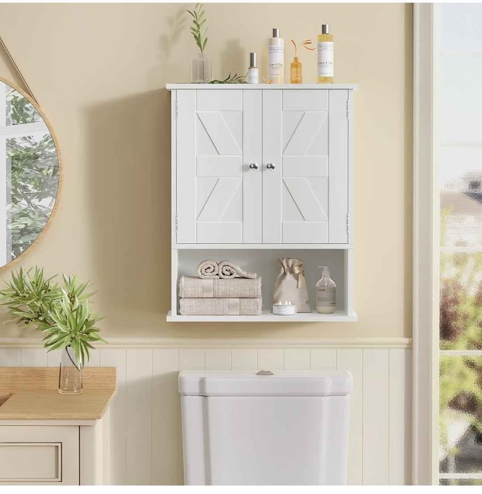 Wall mounted Cabinet Barn Door Adjustable Shelf - photo 2