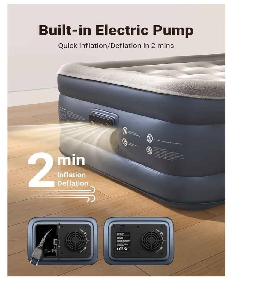 Twin Air Mattress w/ Built-in Pump - photo 2