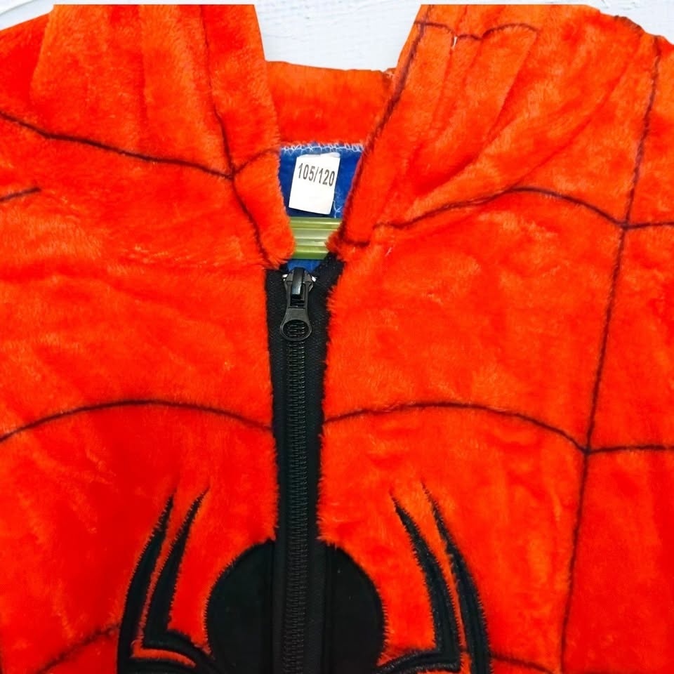 Spiderman Pajamas One Piece Union Suit Hood Child XS - photo 3