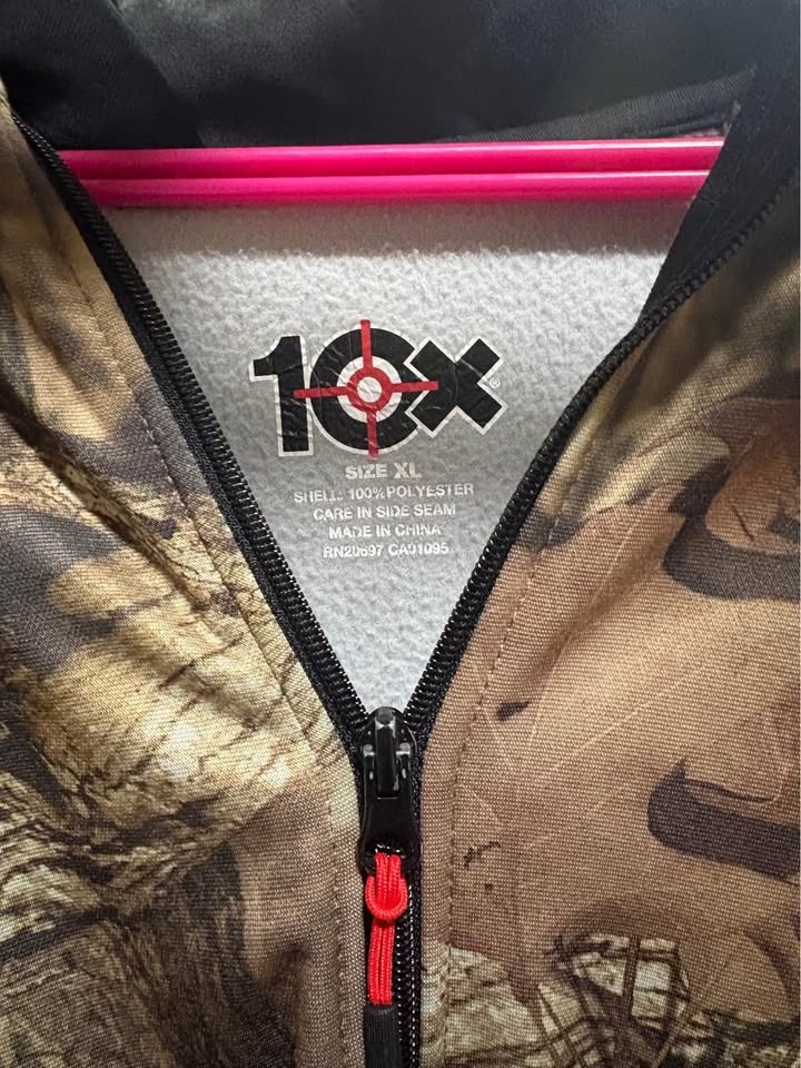 Camo outdoor fleece zip up hoodie size XL - photo 4