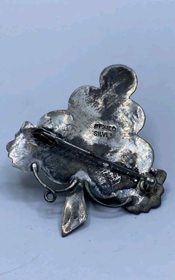 Sterling Silver 92.5% 3D Grape Brooch 17.5g - photo 5