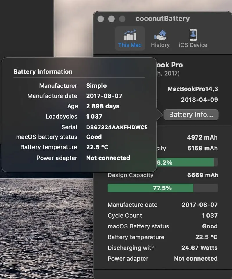 Apple Macbook Pro 2017 16GB 256GB Silver A1707 Touch Bar image indicator(5)