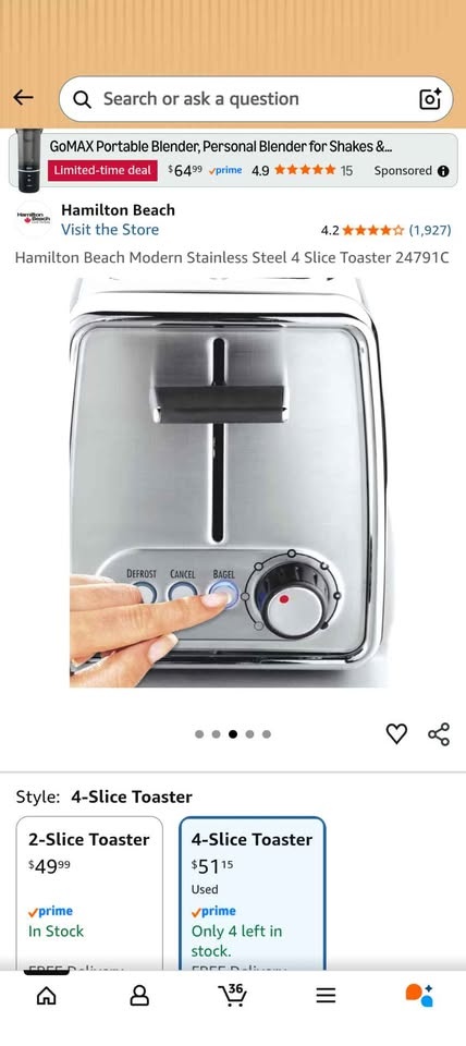 Hamilton Beach Modern Stainless Steel 4 Slice Toaster - photo 3