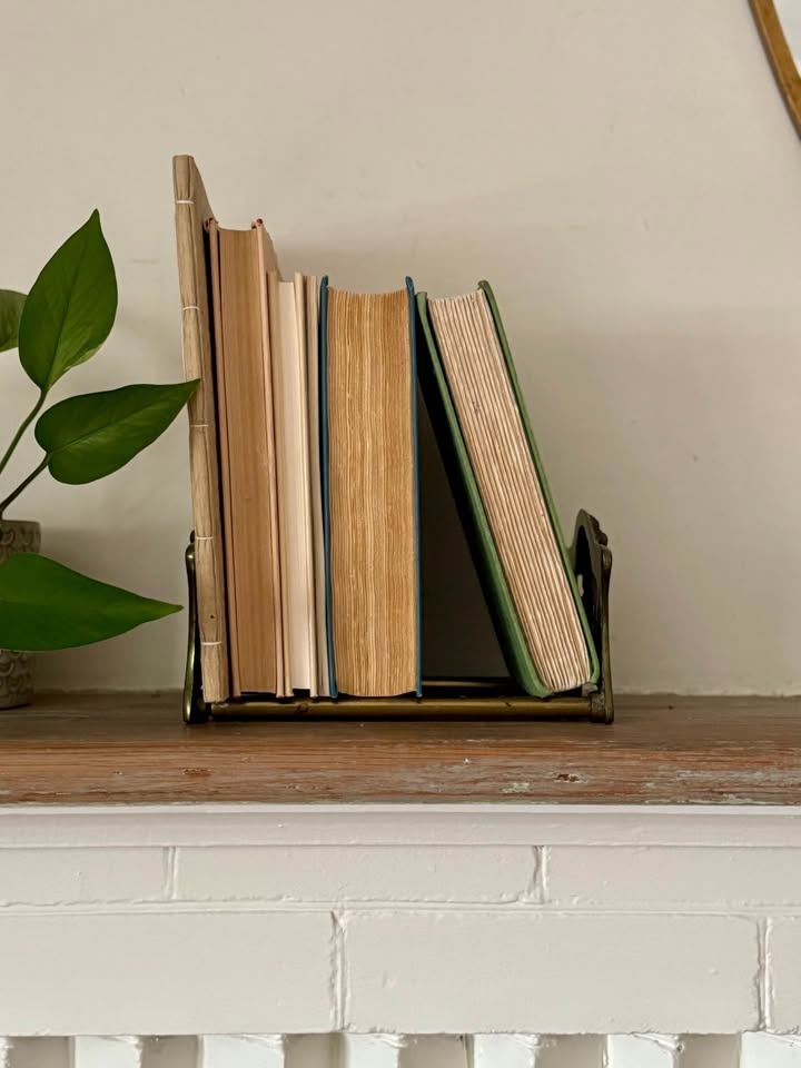 Vintage Brass Owl Expandable Book Rack – Art Nouveau Style - photo 4