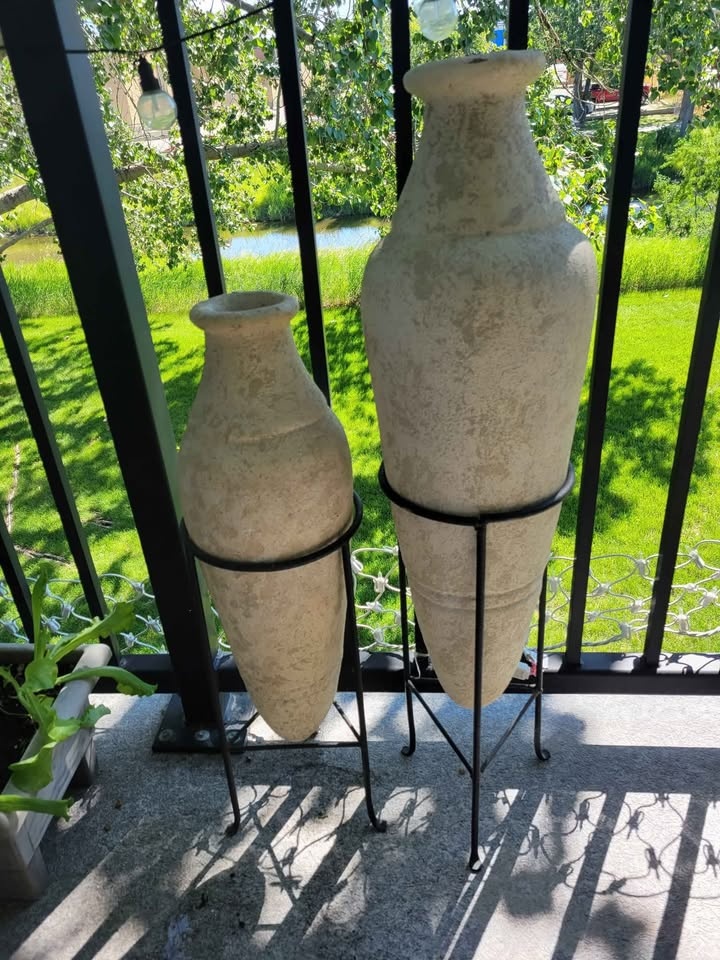 2 Large Decorative Vases