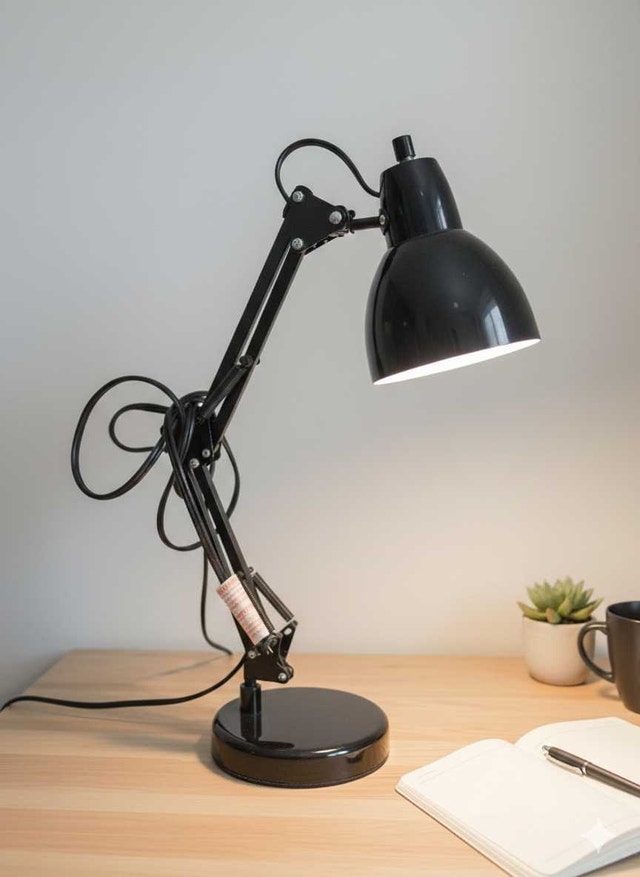 Black Swing-Arm Desk Lamp