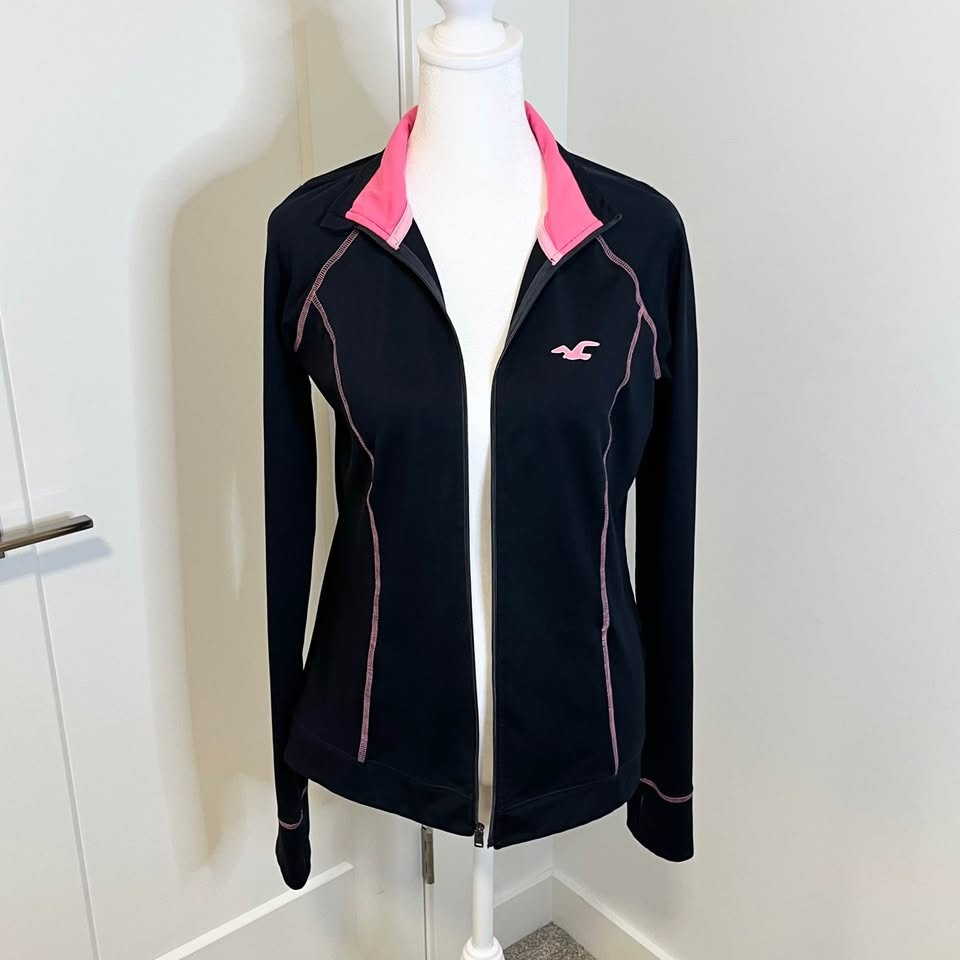 Hollister Navy/Pink Long Sleeve Zip-Up - Size M - photo 3