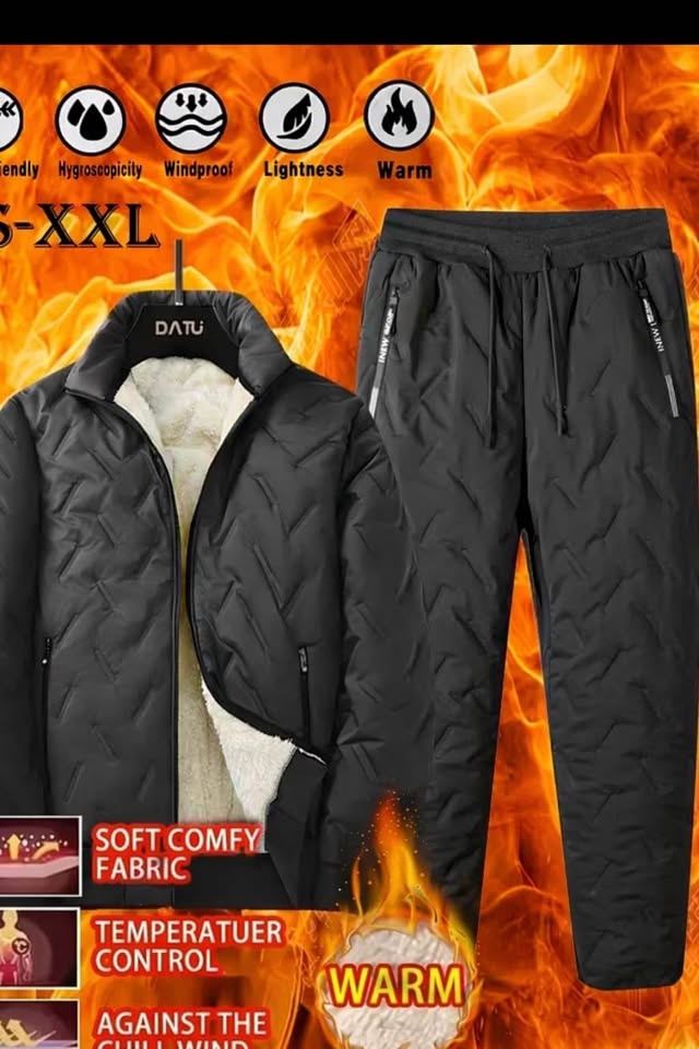 Men winter/spring casual fleece set 2pc - photo 3