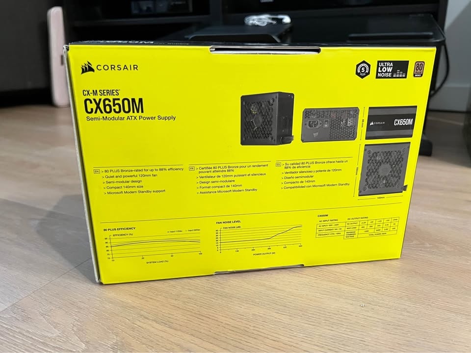 Corsair CX650M 650W 80+ Bronze Semi-Modular PSU (New) - photo 2