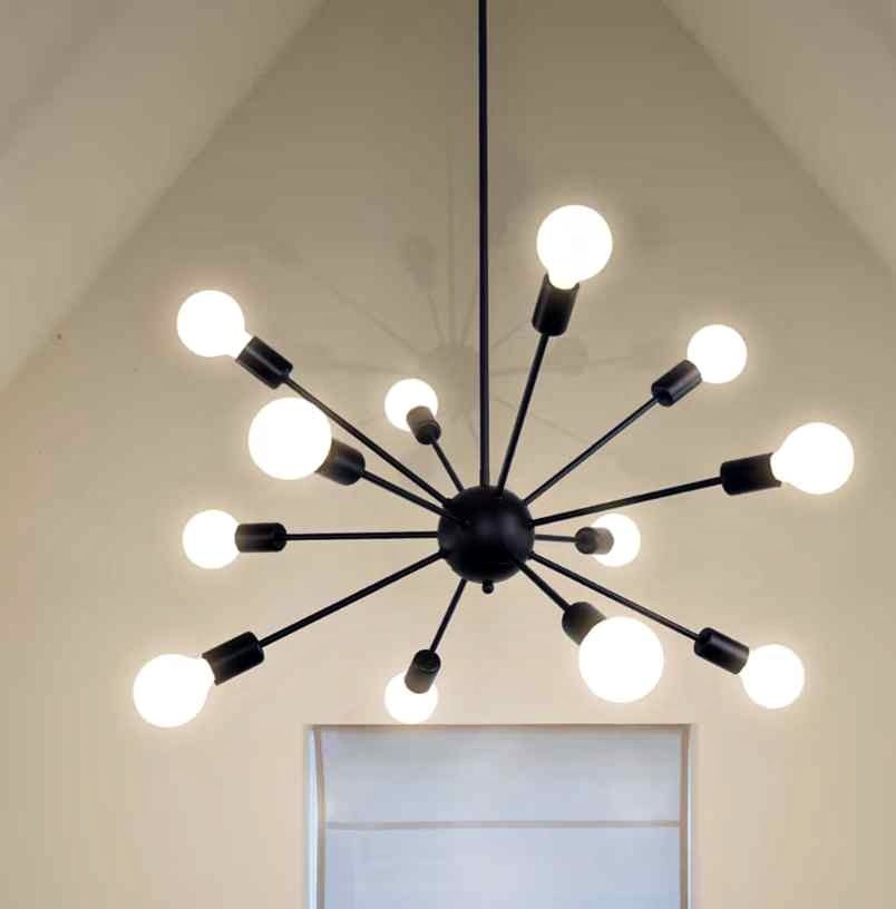 Modern Chandelier: Vintage Industrial Sputnik
