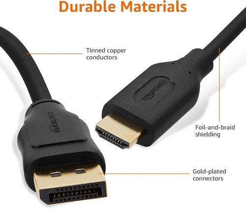 Amazon Basics DisplayPort to HDMI Cable, 3FT - photo 4