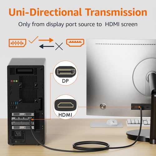 Amazon Basics DisplayPort to HDMI Cable, 3FT - photo 5