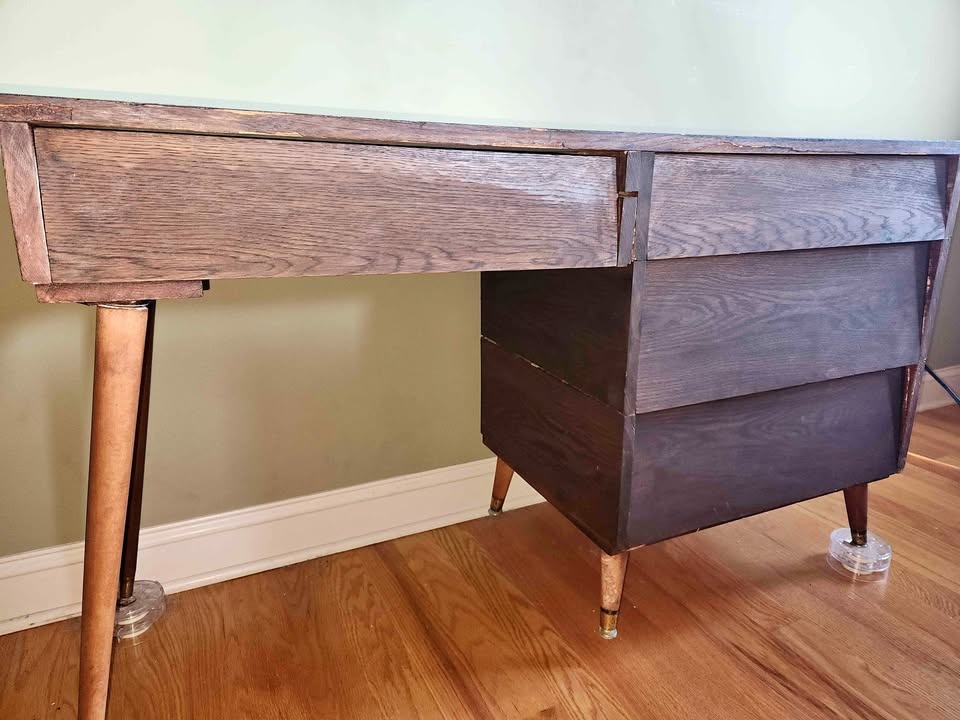 Mid-century modern wood desk