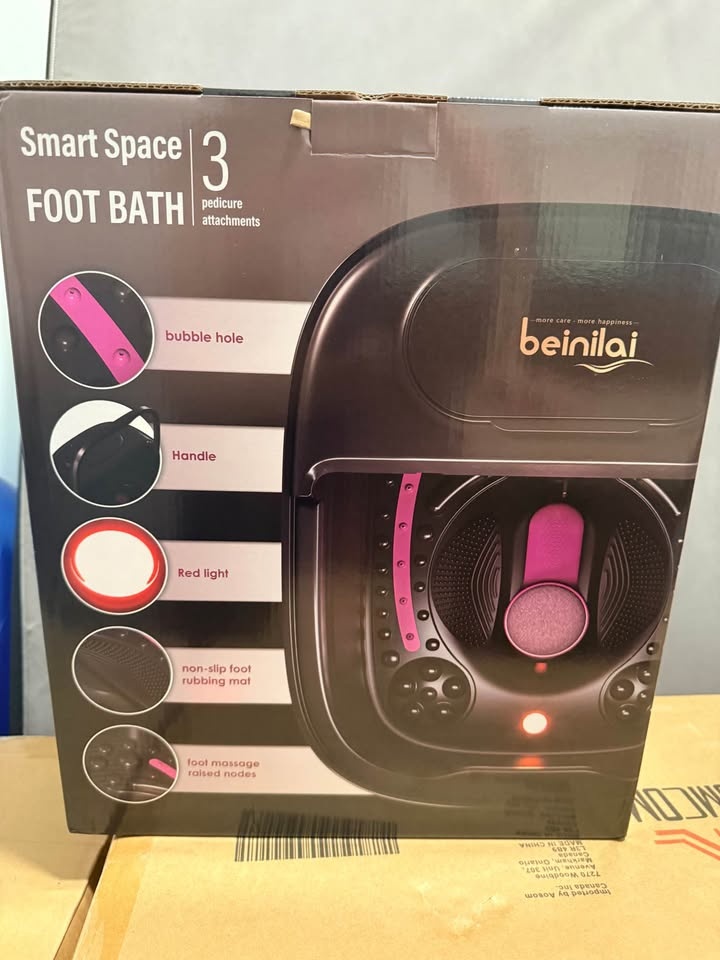 Beinilai Smart Space 3 Foot Bath w/ Heat, Bubbles & Remote - photo 4