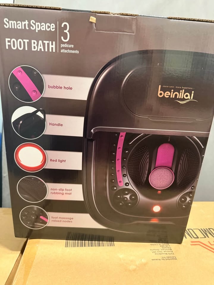 Beinilai Smart Space 3 Foot Bath w/ Heat, Bubbles & Remote - photo 5