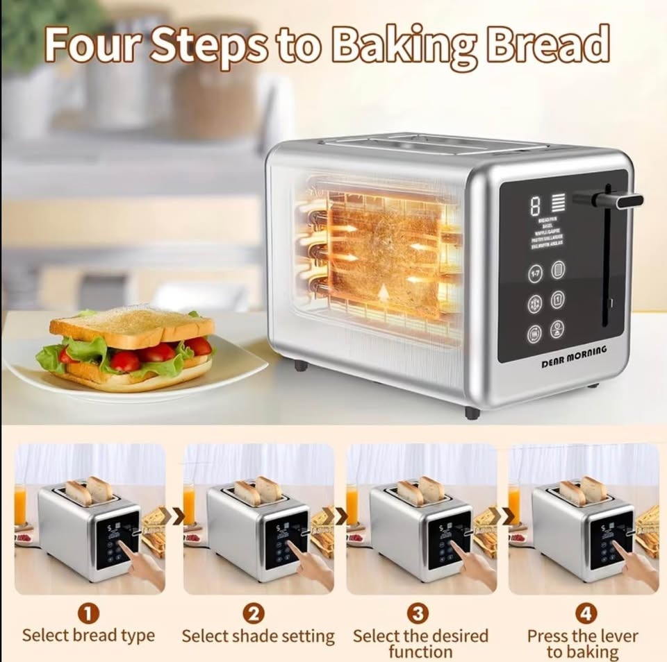 DEAR MORNING 2-Slice Digital Toaster - photo 2