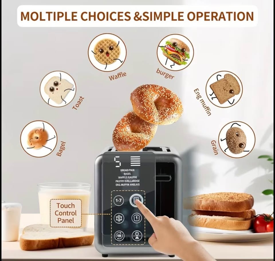 DEAR MORNING 2-Slice Digital Toaster - photo 3