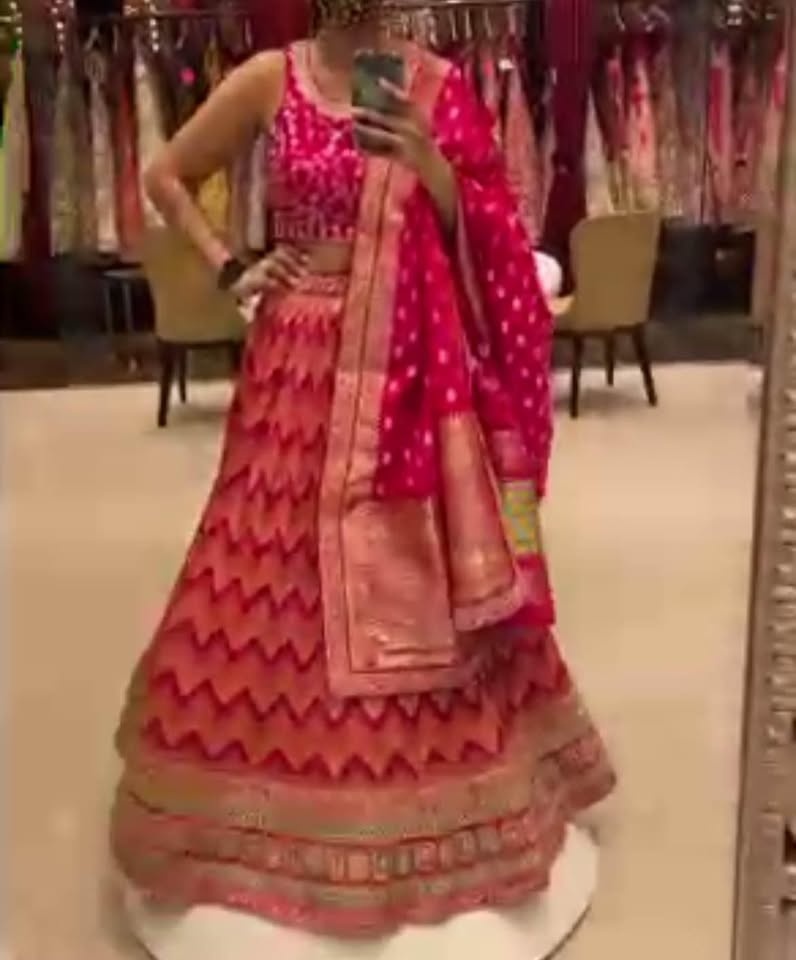 Beautiful New Organza Lehenga from Delhi - photo 5