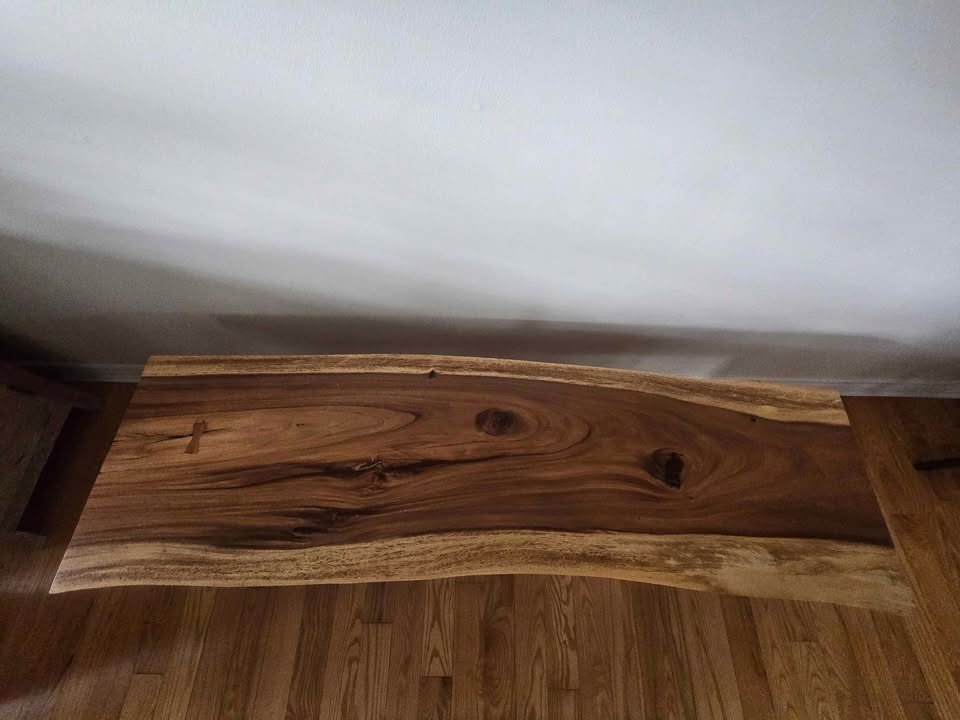 Rustic Live Edge Suar Wood Bench from Artemano - photo 2