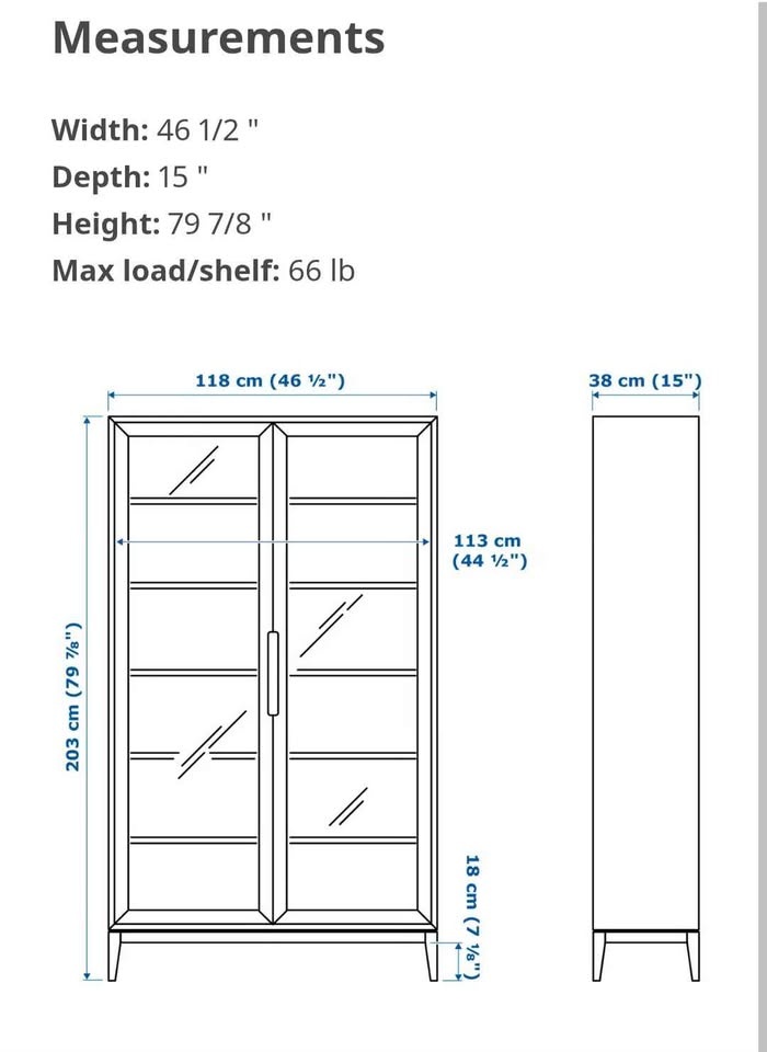 IKEA Glass Door Cabinet - Classic & Modern Storage - photo 2