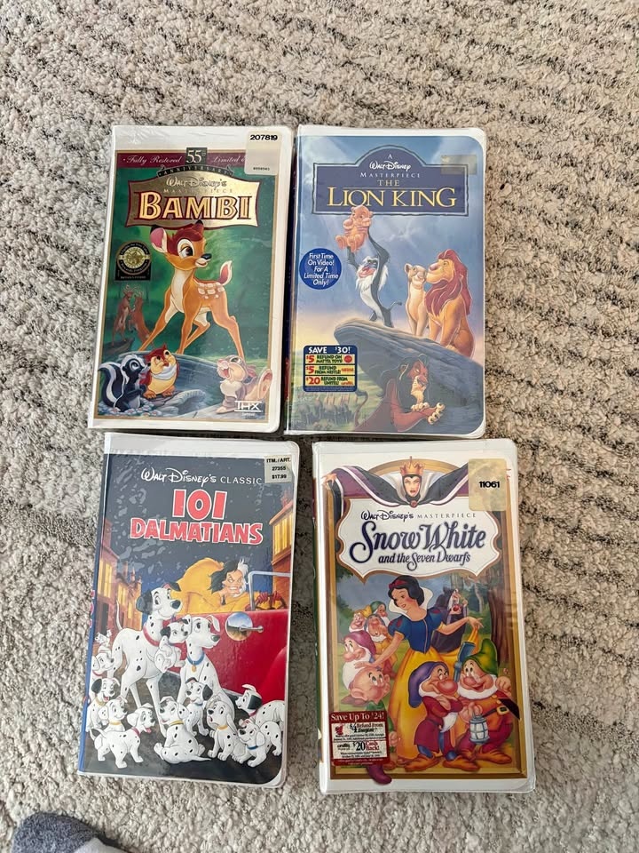 Disney VHS Bundle (Sealed) – Lion King, Bambi, Snow White, 101 D