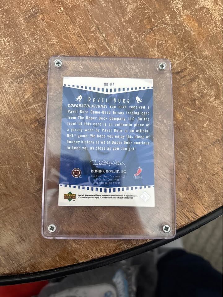 Pavel Bure Game-Used Jersey Card – Upper Deck Highlight Heroes - photo 2