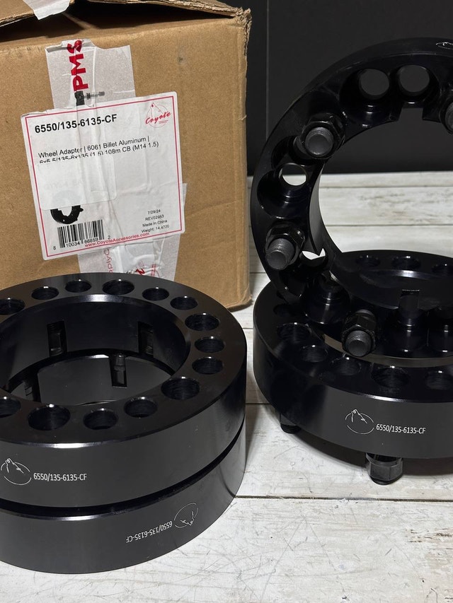 2 Pcs Dual Drilled Wheel Spacers 6x5.50 6x135mm 1.50 Inch