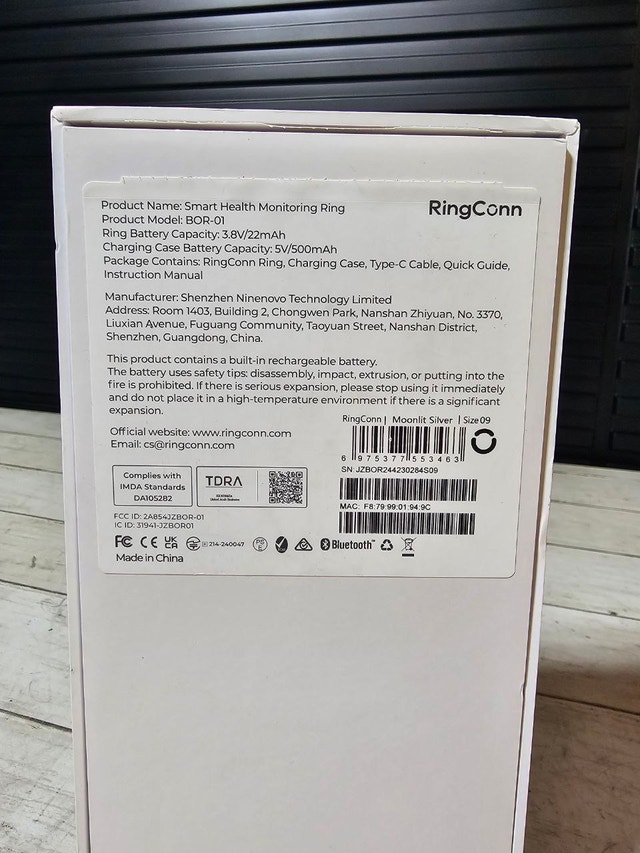 RingConn Gen 1 Air Smart Ring Size 9 Silver - photo 3