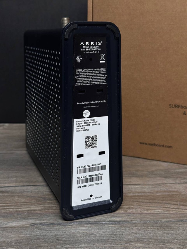 Refurbished Arris Surfboard SBG8300 DOCSIS 3.1 Gigabit Cable Mod - photo 4