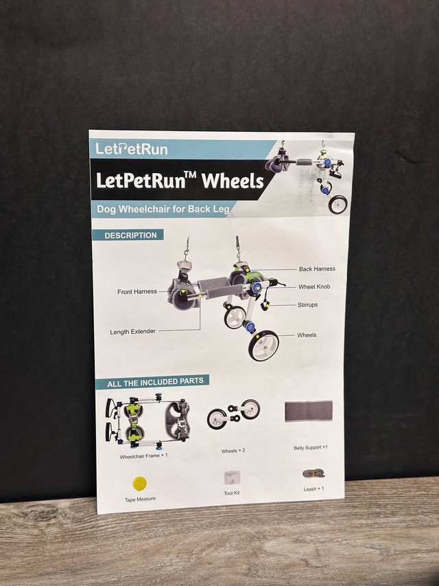 LetPetRun Adjustable Dog Wheelchair for Back Legs Support - photo 4
