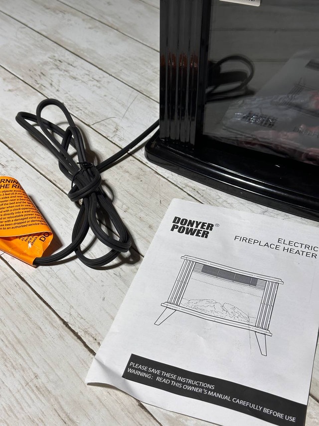 DONYER POWER Mini Electric Fireplace Tabletop Heater - photo 5