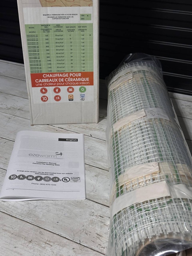 Ezewarm Ceramic Tile Heating Mat (25Sq.Ft), 400W