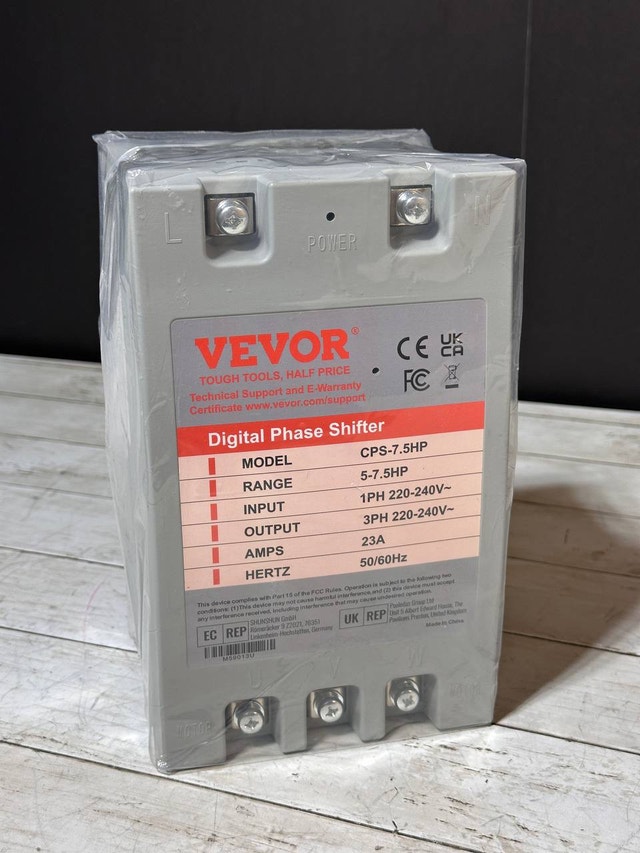 VEVOR 3 Phase Converter - 7.5HP 23A 220V Single to 3 Phase