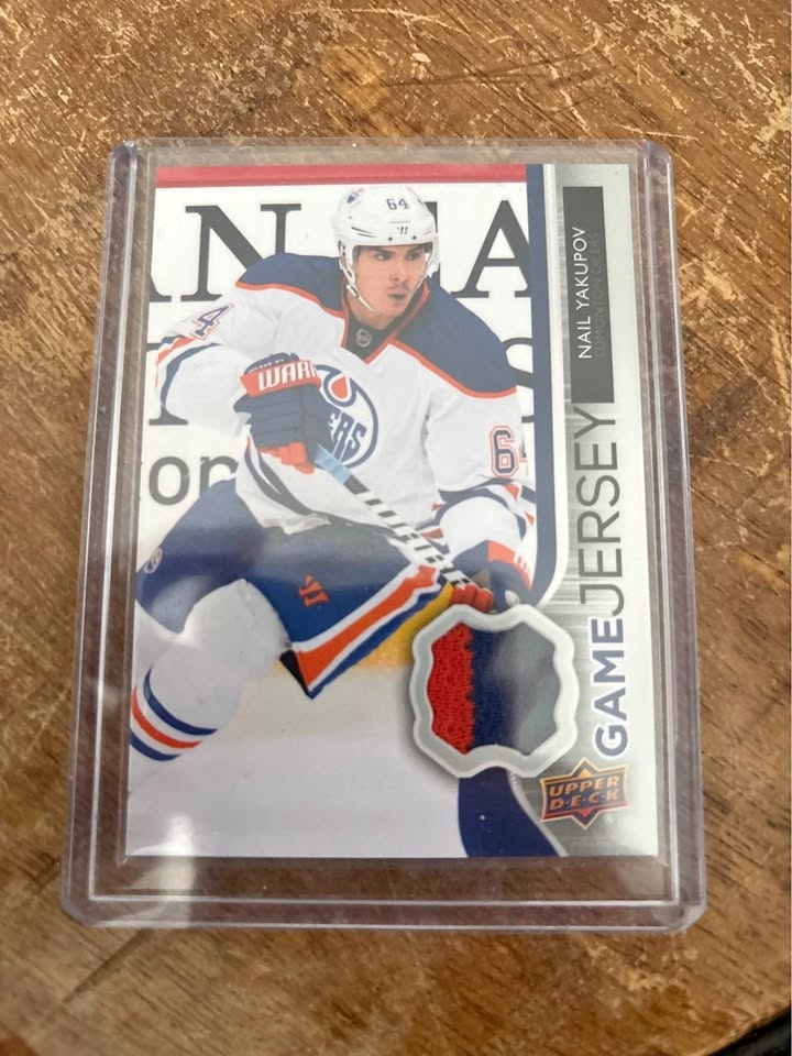 Nail Yakupov Game Jersey Patch Card