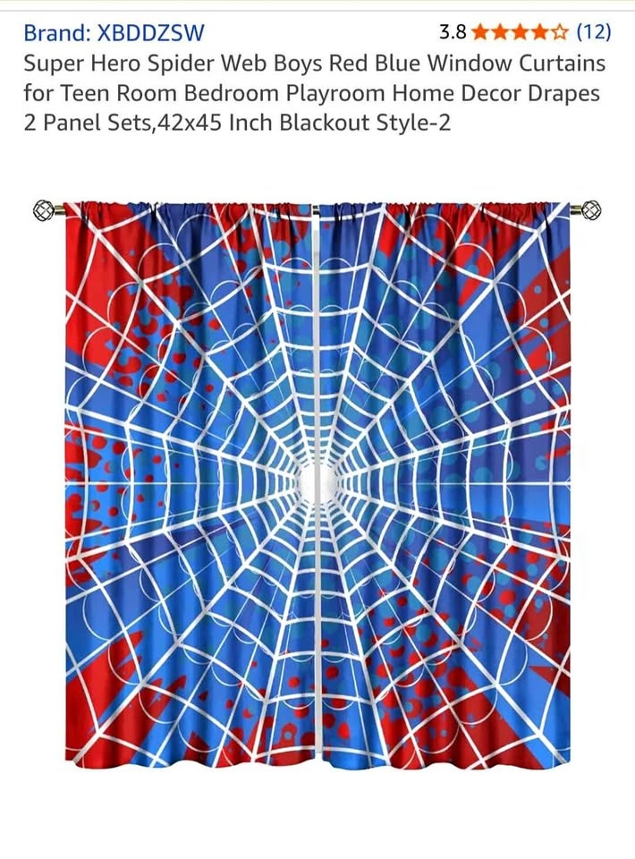 Spiderman Darkening Curtains