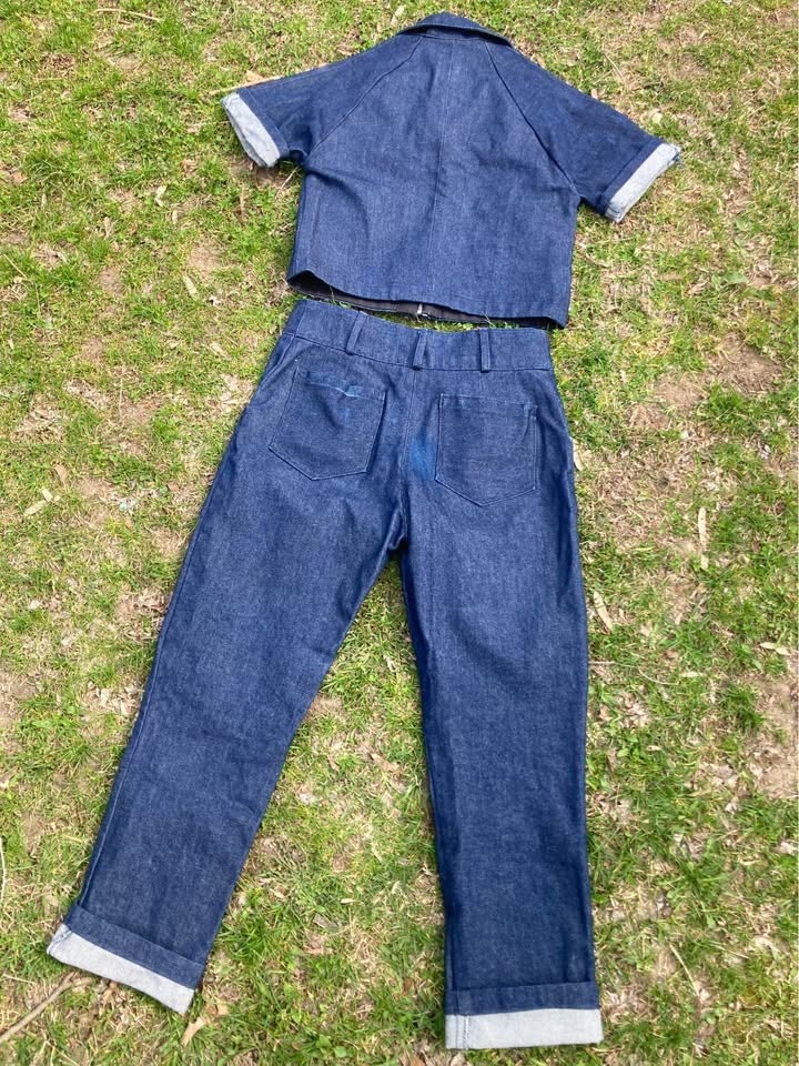 Vintage Handmade Denim Outfit - One of a Kind - photo 2