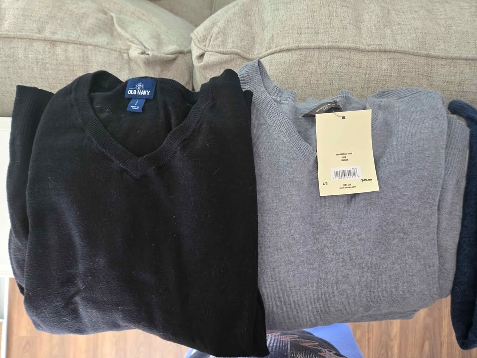NEW men's dress sweaters x4 size large - photo 2
