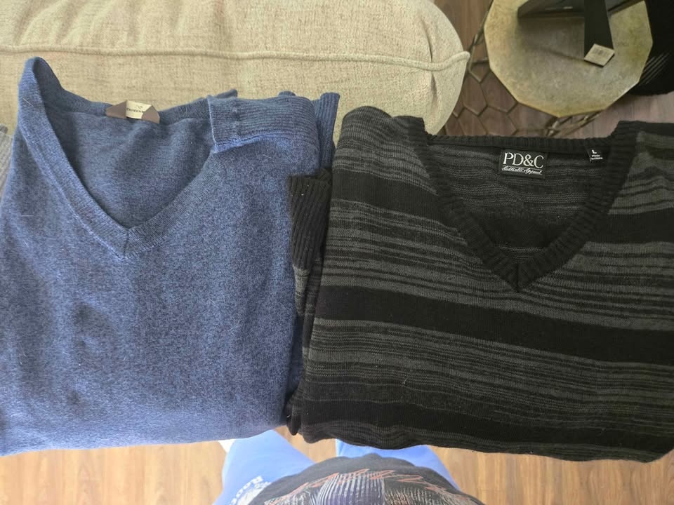 NEW men's dress sweaters x4 size large - photo 3