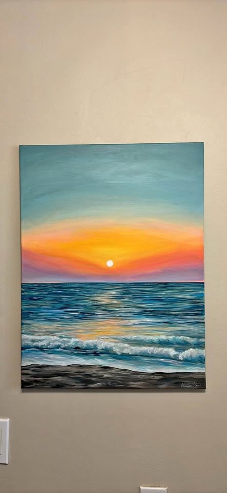Sunset in Hawaii Painting 18"x24"