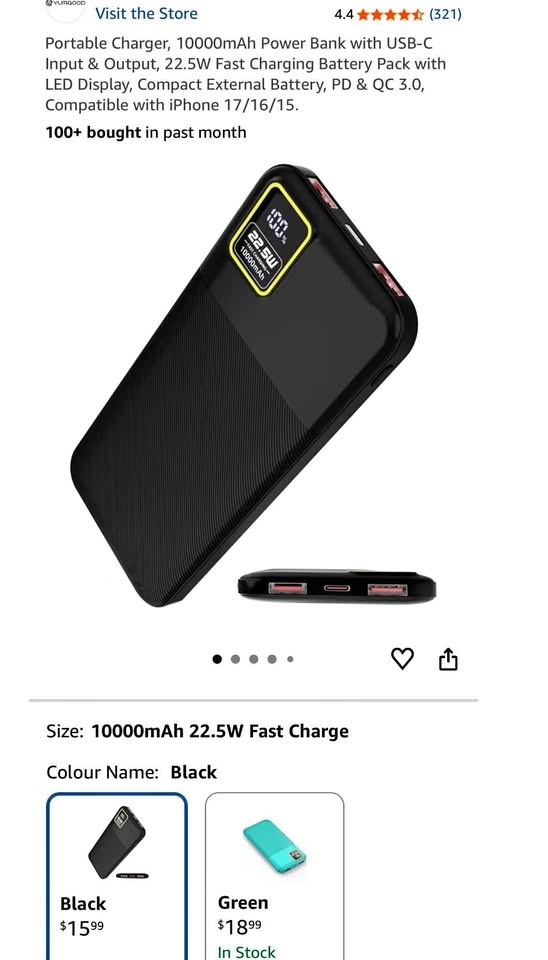 YUMGOOD 10000mAh Portable Charger
