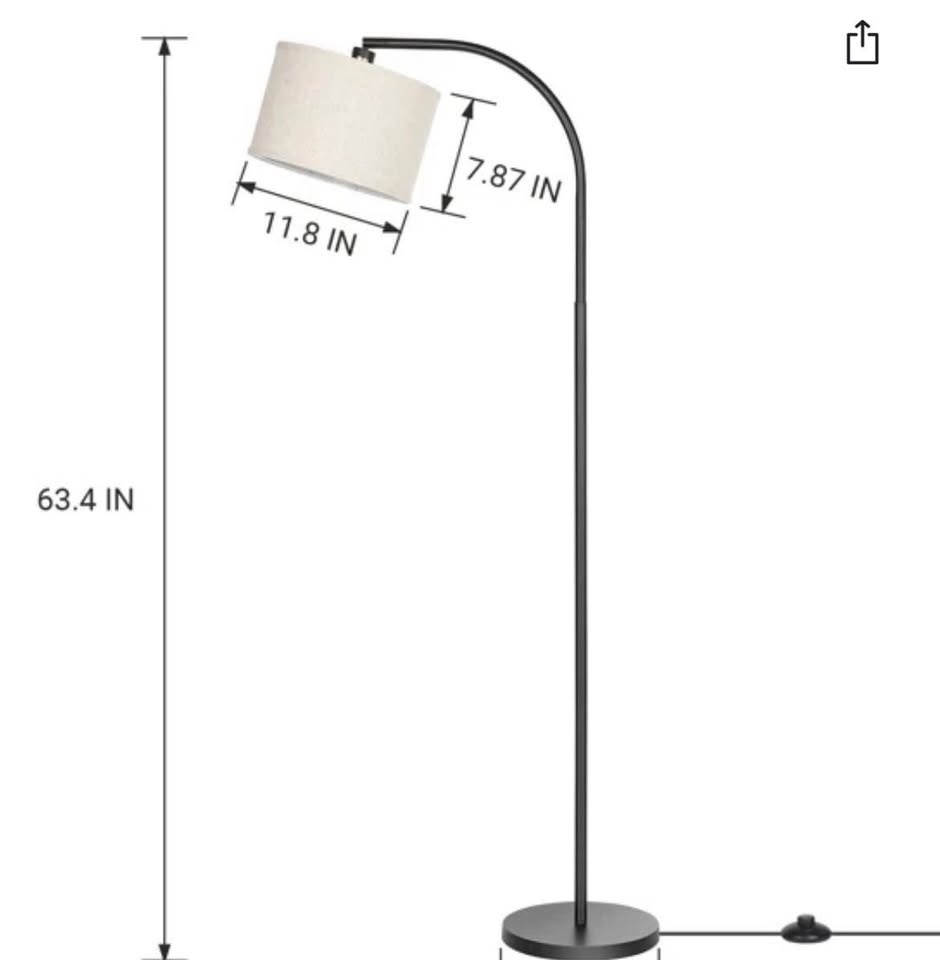 Modern Arched Floor Lamp – Excellent Condition – $40 - photo 4