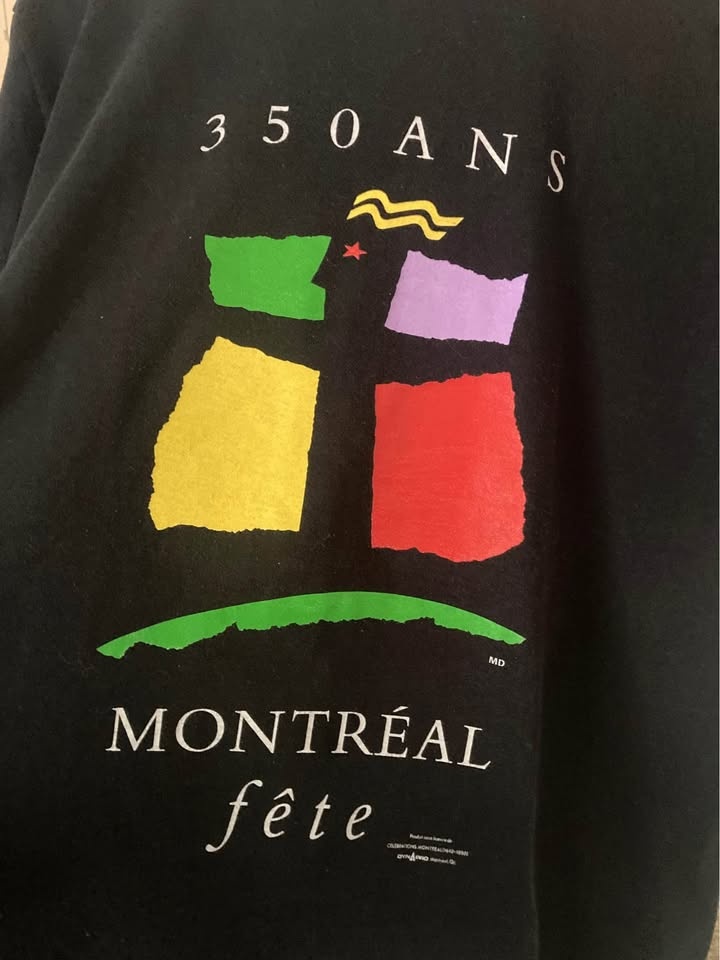 VINTAGE 90's Montreal 350th Anniversary T Shirt Sz L - photo 2