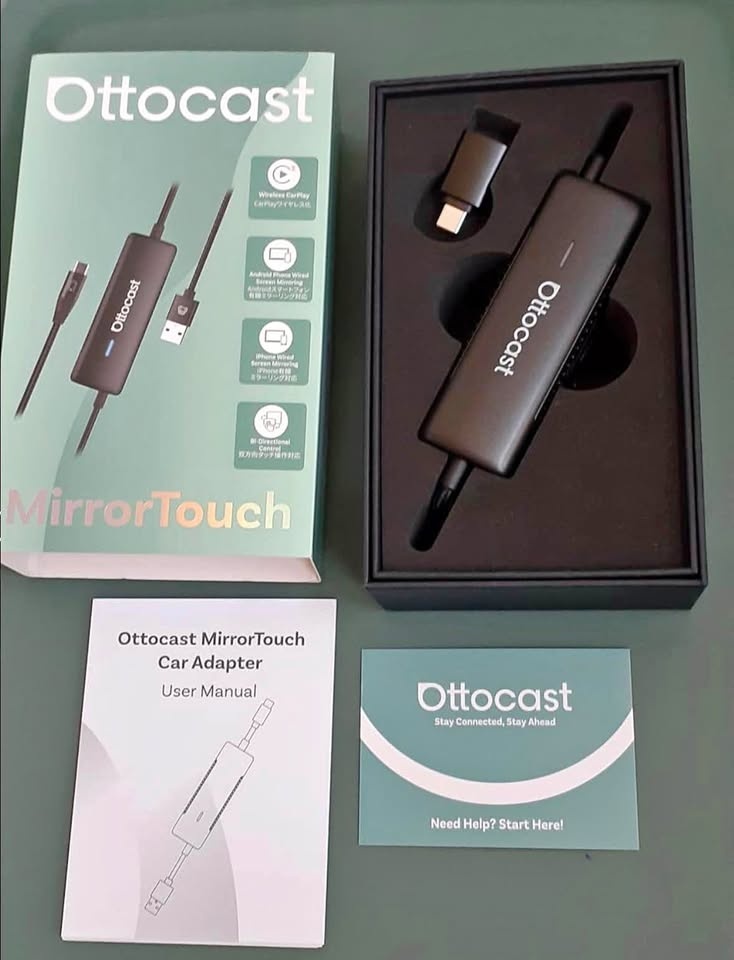 Ottocast MirrorTouch Car Adapter Wireless CarPlay Screen Mirrori